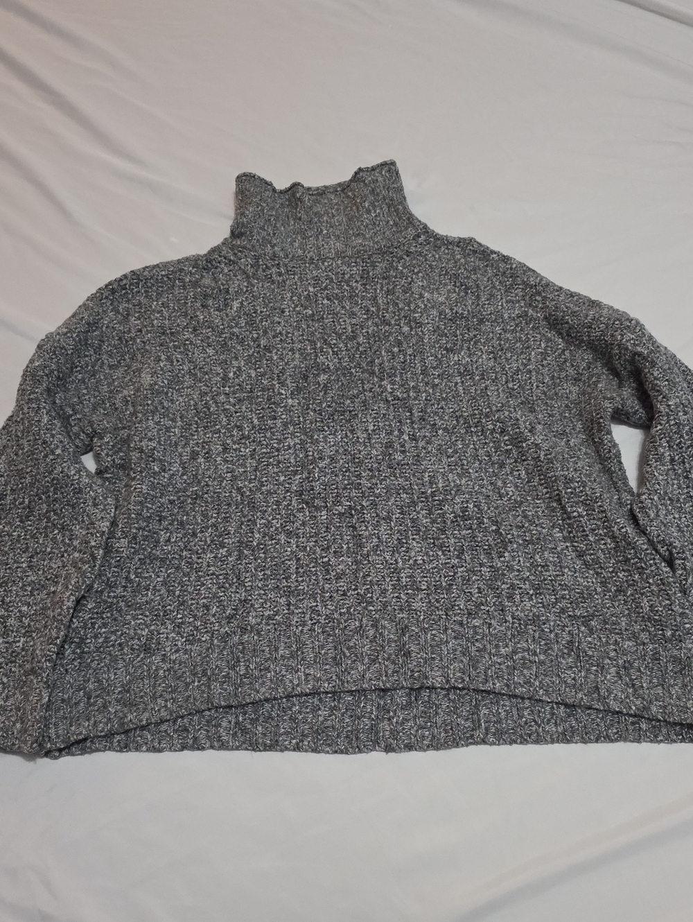 American Eagle Outfitters Gray Marled Turtleneck Sweater